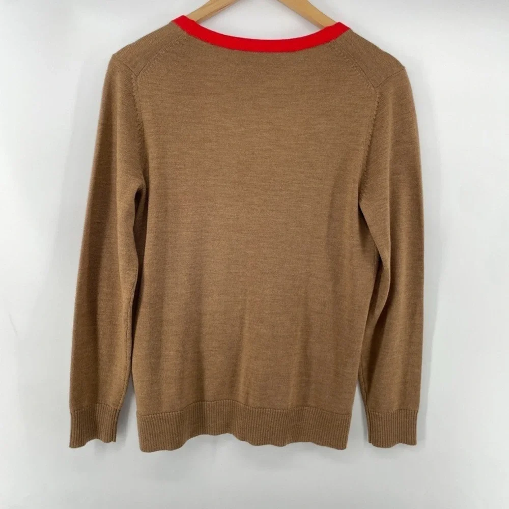 Coach Cardigan Sweater  Women S 100% Merino Wool Designer Old Money Quite Luxury